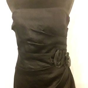White House Black Market black strapless cocktail dress 8